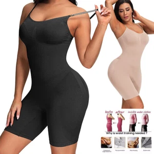 Women Plus Size Seamless Bodysuit Shapewear Tummy Control Body Shaper Underdress - Picture 1 of 21
