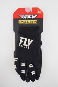 New! Fly Racing Evolution BMX Cycling Race Gloves Size: Small 8 (Black/White)