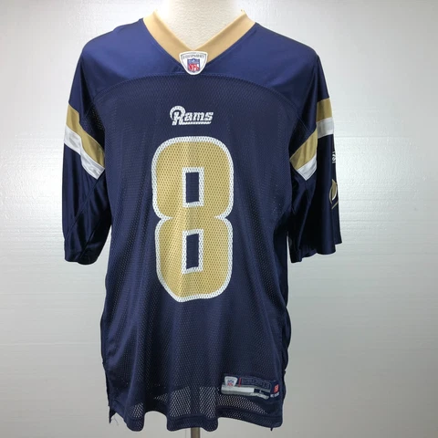 Sam Bradford Large Rams #8 Blue Gold Reebok NFL Football Jersey St. Louis Rams Cover