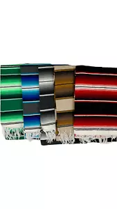 Mexikanische Serape Decke XL 80""x60"" in einfarbigen Farben - Bild 1 von 10