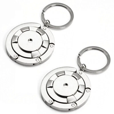 2x Handtaschenhalter Tisch Taschenhalter Taschenhaken Metall inkl. Einkaufschip - Bild 1 von 4