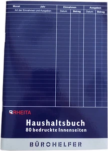1x 5x 10x Rheita Haushaltsbuch DIN-A5 - 80 bedruckte Innenseiten Haushalt Buch - Bild 1 von 4