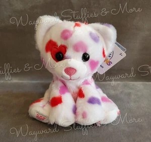 Build a Bear Workshop Mini Beans Be Mine Kitty Plush Red Purple Pink Hearts NEW - Picture 1 of 10