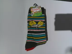 Paquete de 2 calcetines para hombre Nickelodeon talla 6,5-12/¡Hey Arnold! & Stimpy - Imagen 1 de 4