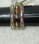3 gold tone rings - Size 6 inlaid NEW *RQ