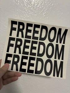 FREEDOM schwarz Vinyl Aufkleber Sticker - Charlie Kirk Zitat - Bild 1 von 4