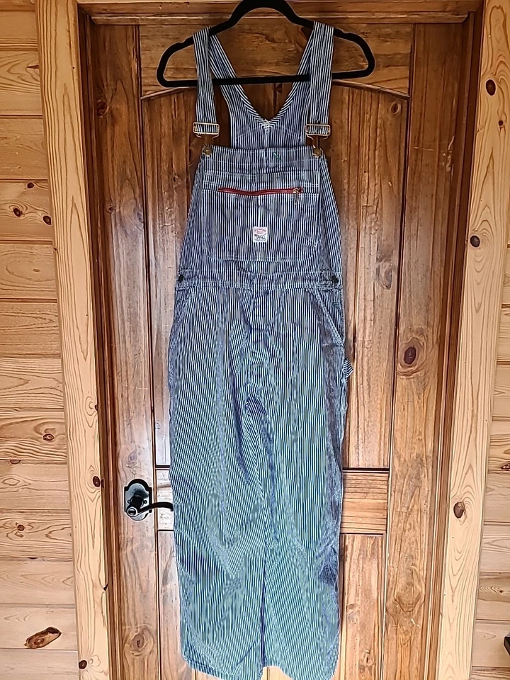 Mono Pointer vintage para hombre cintura talla 38 en azul y blanco a rayas de ferrocarril Foto 1 de 4