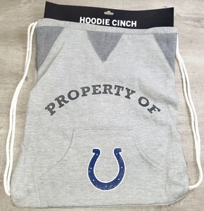 NFL Indianapolis Colts Logo Hoodie Cinch Sack Backpack Bag NWT - Picture 1 of 5
