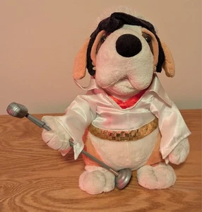 Peluche preferito Elvis Presley cane animato che canta "Ecco che arriva Babbo Natale!" Peluche - Foto 1 di 10