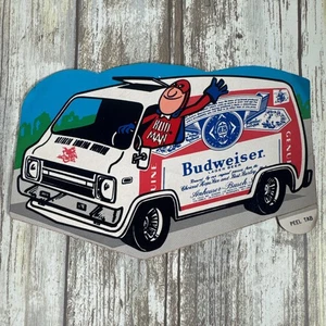 Bud Man Chevrolet Custom Budweiser Van Beer Decal Sticker NOS VTG Anheuser Busch - Picture 1 of 6