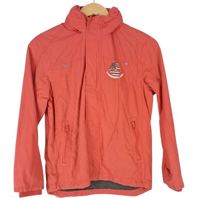 Jaqueta Timberland extra pequena feminina poliéster vermelho com zíper inverno caminhada - Imagem 1 de 4