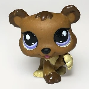 Littlest Pet Shop LPS Petriplet Bear Cub #1556 Baby Brown Blue Eyes Paw Up - Picture 1 of 3