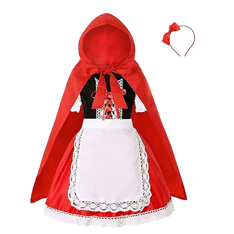 Sunny Fashion Mädchenkleid Gr. 110-146 - Karoblau Mit Rosa Blume & Puffärmeln | Halloween & Festkleid