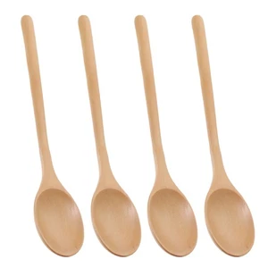  4pcs Wood Coffee Spoons Tasting Stirring Teaspoon Honey Mixing Table Stir - Picture 1 of 18