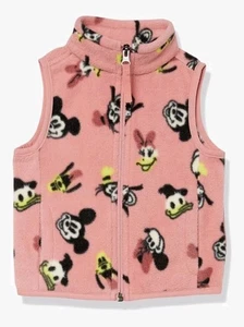 NEW Disney Micky Minnie Fleece Vest Girls S 6/7 - Picture 1 of 4