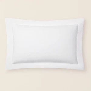 Ralph Lauren Home Palmer Percale Standard Sham Tux White Organic Cotton 20"x 28" - Picture 1 of 16