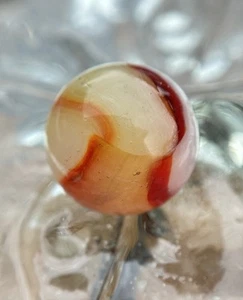 Vtg Peltier Rainbo “Bloodie” Marble Rare .64” HTF Collectible Mint - Picture 1 of 15