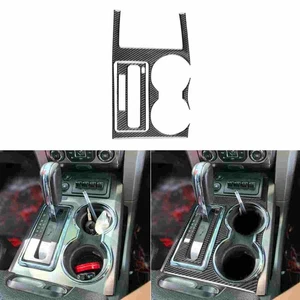 Real Carbon Fiber Console Gear Shift Panel Cover Trim For Ford F150 Raptor 09-14 - Picture 1 of 6