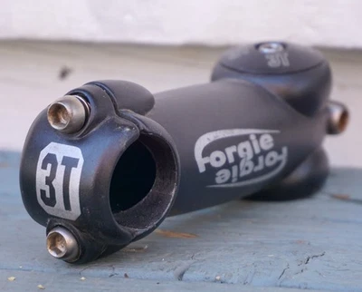 3T Forgie Stem Threadless Race Bike 100mm 1 1/8 25.4 3TTT Black 10 Degree TopCap - Image 1 of 4