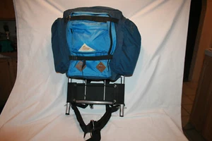 Vtg KELTY aluminum FRAME CAMPING BACKPACK Small Leather Tabs USA CA Instructions - Picture 1 of 12