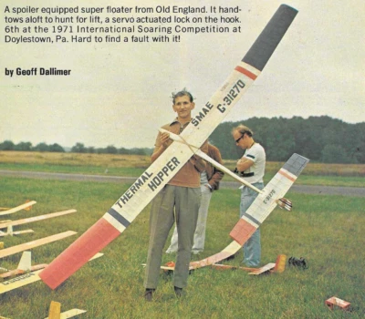 THERMAL HOPPER   Sailplane, Glider, 120 inch  WS RC AIrplane Prined Plans   - Image 1 of 3