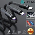 ZUSLAB 5A 3 in 1 USB Fast Charging Cable For iPhone Type C Micro iPad Android