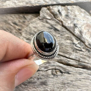 Black Onyx Gemstone 925 Sterling Silver Valentine Day Ring Jewelry AllSize EX-50