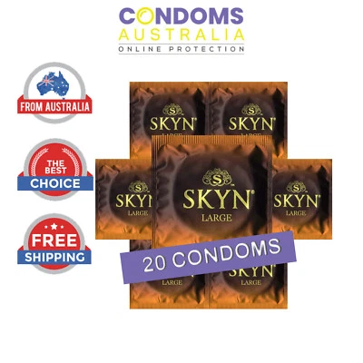 Skyn Large Condoms 20 Natural Feel Non Latex Bulk Buy Ansell Original Condoms - image 1 of 4