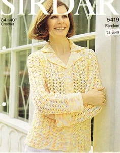 CROCHET CARDIGAN / 8ply or D.K.- COPY Ladies crochet pattern - Picture 1 of 1