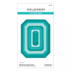 Troqueles grabados Spellbinders - Colección Hogar para las fiestas - Etiquetas corte esmeralda - Imagen 1 de 3