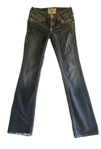 Big Star LIV Jeans Womens 26L (28x32 ) Blue Low Rise Boot Cut Fit Rodeo Western - Picture 1 of 21