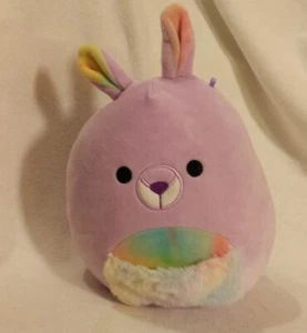 Squishmallow 8” Kiki Purple Rainbow Kangaroo Bunny Plush w/ Pocket -no hang tag - Picture 1 of 12
