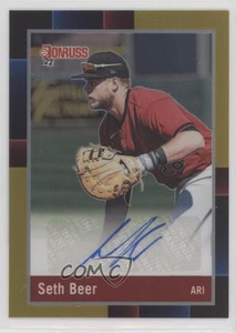 2022 Donruss Optic Retro 1988 Signatures Gold Prizm /10 Seth Beer Rookie Auto RC