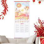 Chinese Wall Calendar 2024 Year of the Dragon Wall Scroll Calendar for New Year