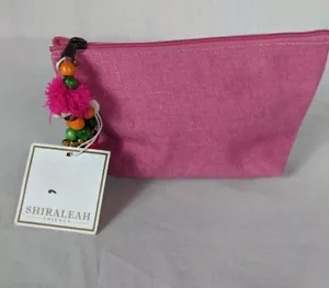Shiraleah Chicago Kosmetik Make-up Tasche Ping Canvas Quaste Bommel NEU Neu mit Etikett - Bild 1 von 11