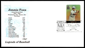 2000 Jimmie Foxx FDC Legends of Baseball Career Stats Artmaster Cachet - Picture 1 of 2