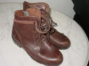 WOMENS DR. MARTENS Combat 11598 Leather Oiled Brown Side Zip Boots! Size 8 - Picture 1 of 12