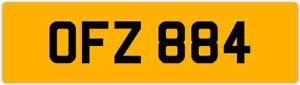OFZ 884 O 3x3 DATELESS PRIVATE NUMBER PLATE OLLY OWEN OSCAR OLY OL OLIVIA ORLA - Picture 1 of 1