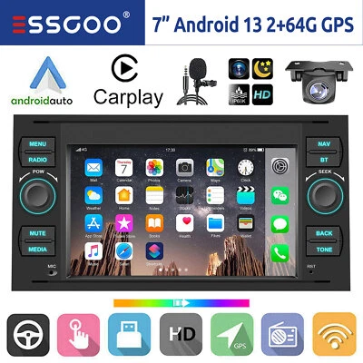 Für Ford Focus Fiesta Transit C S Max 64G Android 14 Carplay Autoradio Navi WiFi - Bild 1 von 4