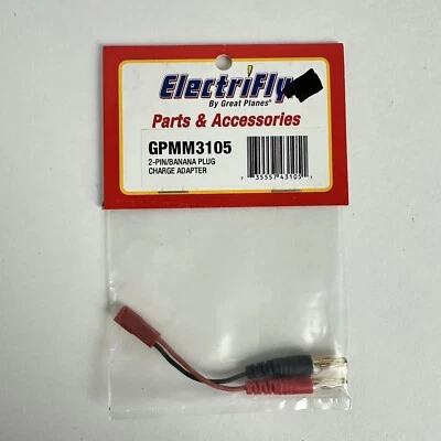 Great Planes GPMM3105 ElectriFly 2-Pin/Banana Plug Charge Adpter - Image 1 of 2