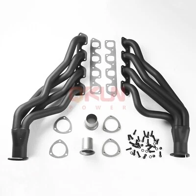 LONG TUBE HEADERS FOR 1970-1974 FORD MUSTANG MERCURY COUGAR MONTEGO PAIR BLACK Foto 1 de 4