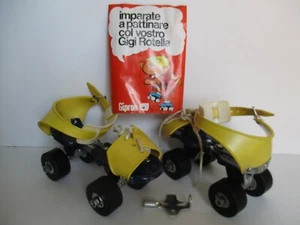 PATTINI A ROTELLE REGOLABILI TG 28-38 RALLY GIPRON ANNI '70 - Picture 1 of 4