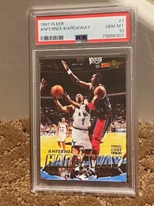 1997 Fleer Anfernee Hardaway & Hakeem Olajuwon PSA 10 #1 Card CLEAN CASE POP 1 - Bild 1 von 1