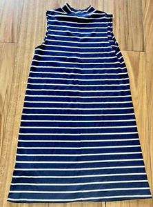 Cotton On Blue striped sleeveless t-shirt dress sz S- excellent condition - Picture 1 of 5