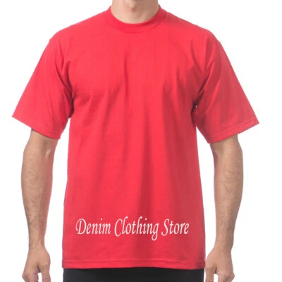 1 NUEVA CAMISETA DE MANGA CORTA CON CUELLO REDONDO DE PESO PESADO PARA HOMBRE PRO CLUB - 10XL Foto 1 de 4