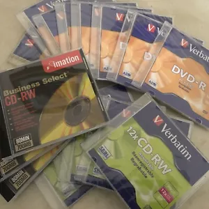 CD Lot Verbatim DVD-R Recordable (7), 12xCD RW (6) Imation Business Select (3) - Picture 1 of 7