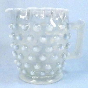 Northwood Opalescent Hobnail Creamer Straight Crimped Edge Antique A Beauty EAPG - Bild 1 von 10