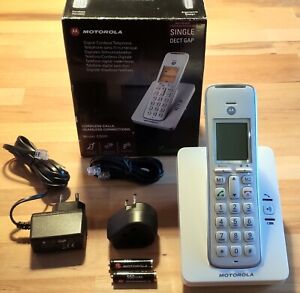 Digitales Schnurlostelefon MOTOROLA CD201++Mobilteil und Basis weiß++DECT GAP