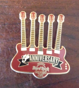 TAMPA SEMINOLE Hard Rock Hotel & Casino®HR PIN 5th Anniversary RED Guitar 5 NECK - Picture 1 of 4