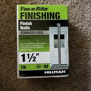 Fast N Rite Finishing Nails 461310 HILLMAN FASTENERS Stainless Steel - Picture 1 of 3